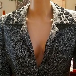 NWT bead embellished tweed jacket